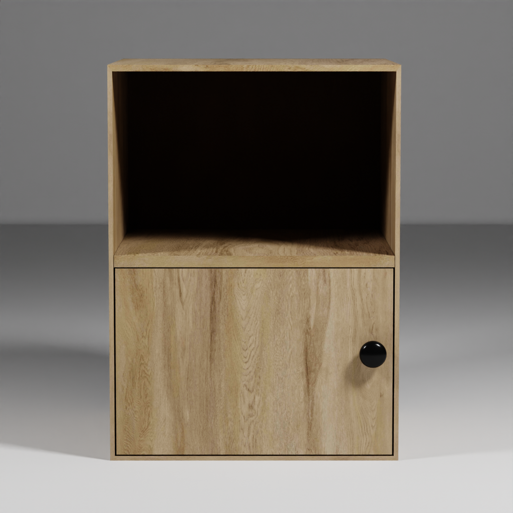 Bedside Table 1 Door – Kirkwall oak finish