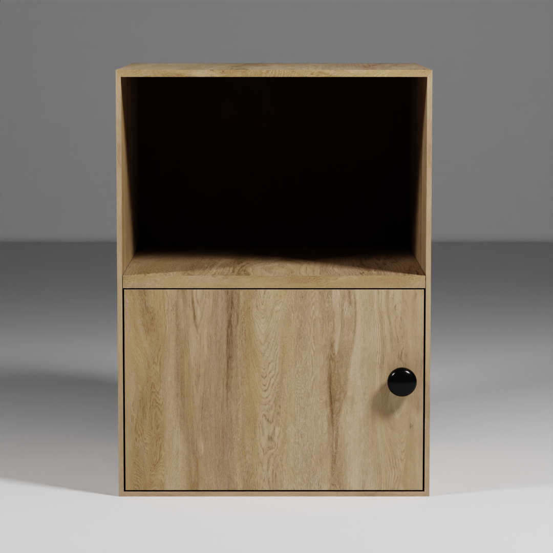 Bedside Table 1 Door – Kirkwall oak finish