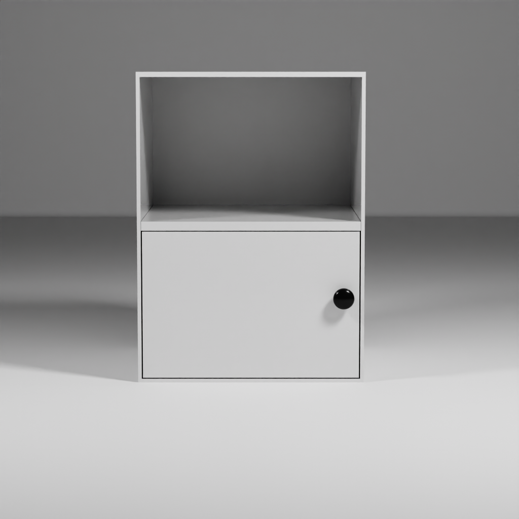Bedside Table 1 Door – Piccolo White finish