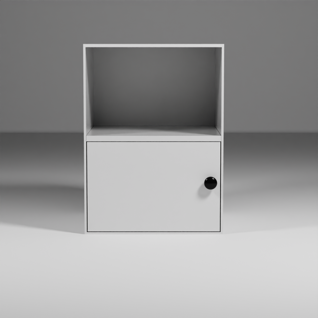 Bedside Table 1 Door – Piccolo White finish